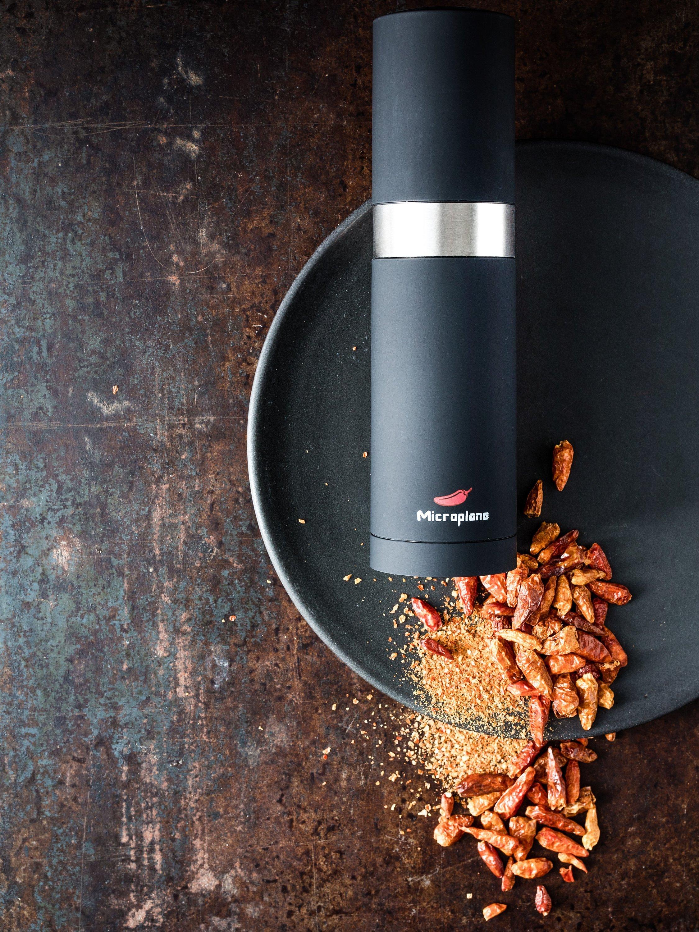 Microplane Gourmet Chilli Mill Gift Set, Black