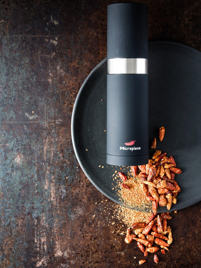 Microplane Gourmet Chilli Mill Gift Set, Black