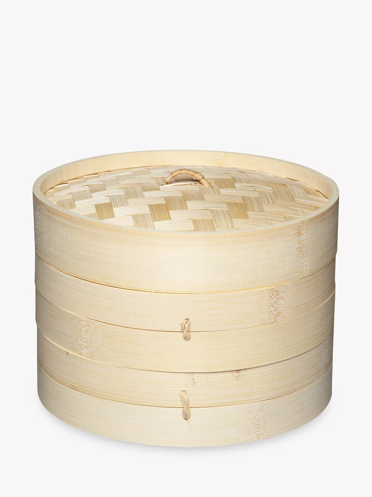 Kitchen Craft World of Flavours Large Bamboo Steamer & Lid, Natural