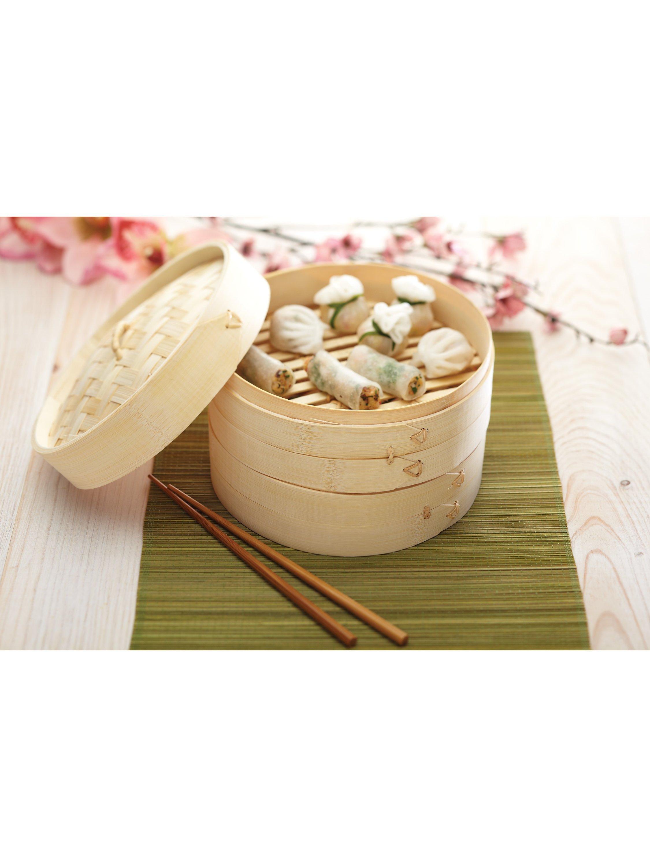 Kitchen Craft Large Bamboo Steamer 20cm, UK version