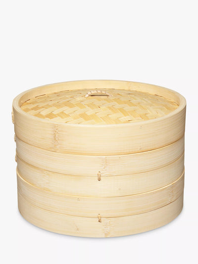 Kitchen Craft World of Flavours Großer Bambus-Dampfgarer & Deckel, Natur