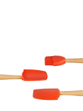 Le Creuset silicone utensil tools set of 3 in orange volcanic, UK version