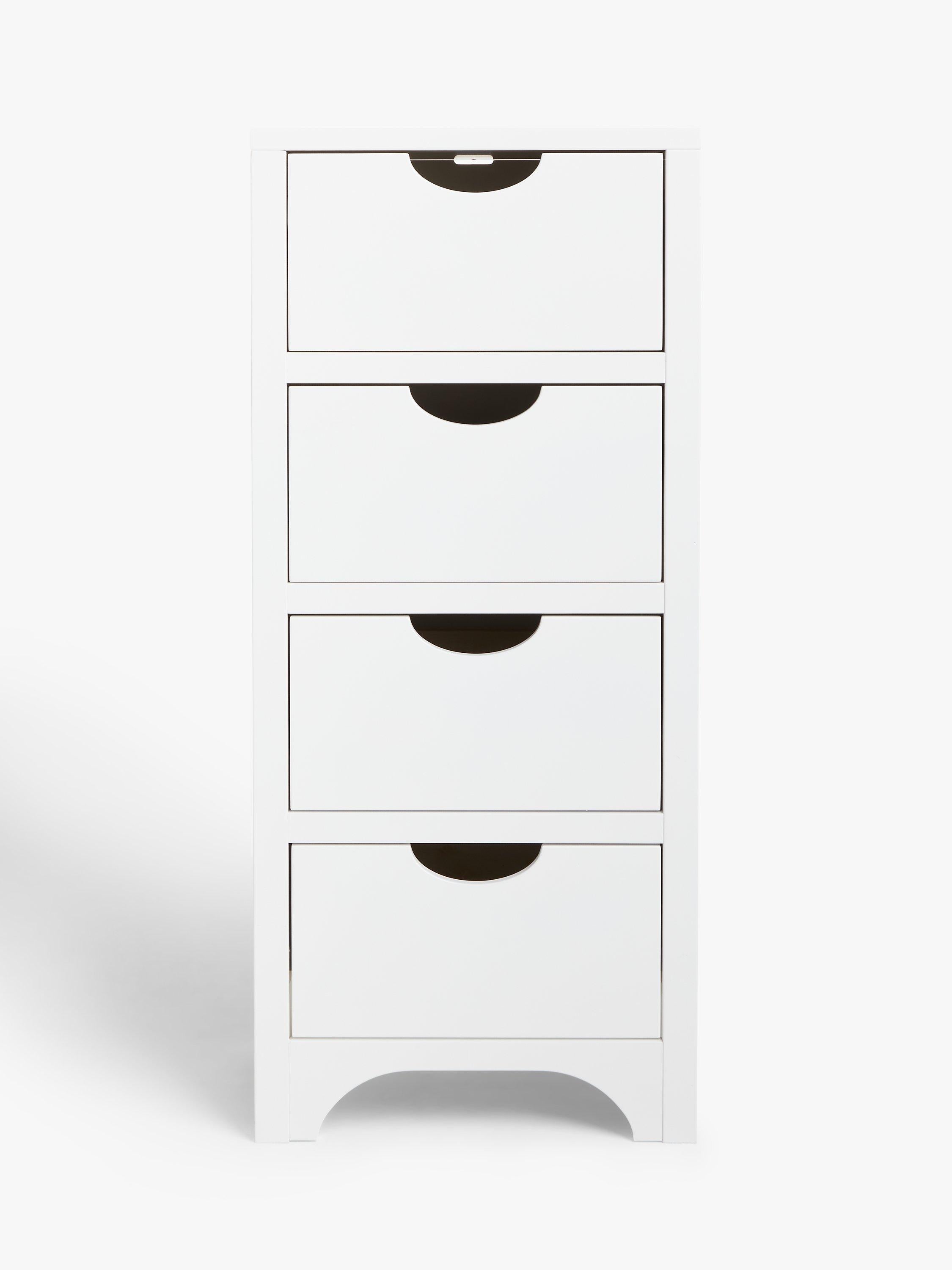 John Lewis Arc white kids tall chest of drawers British brand