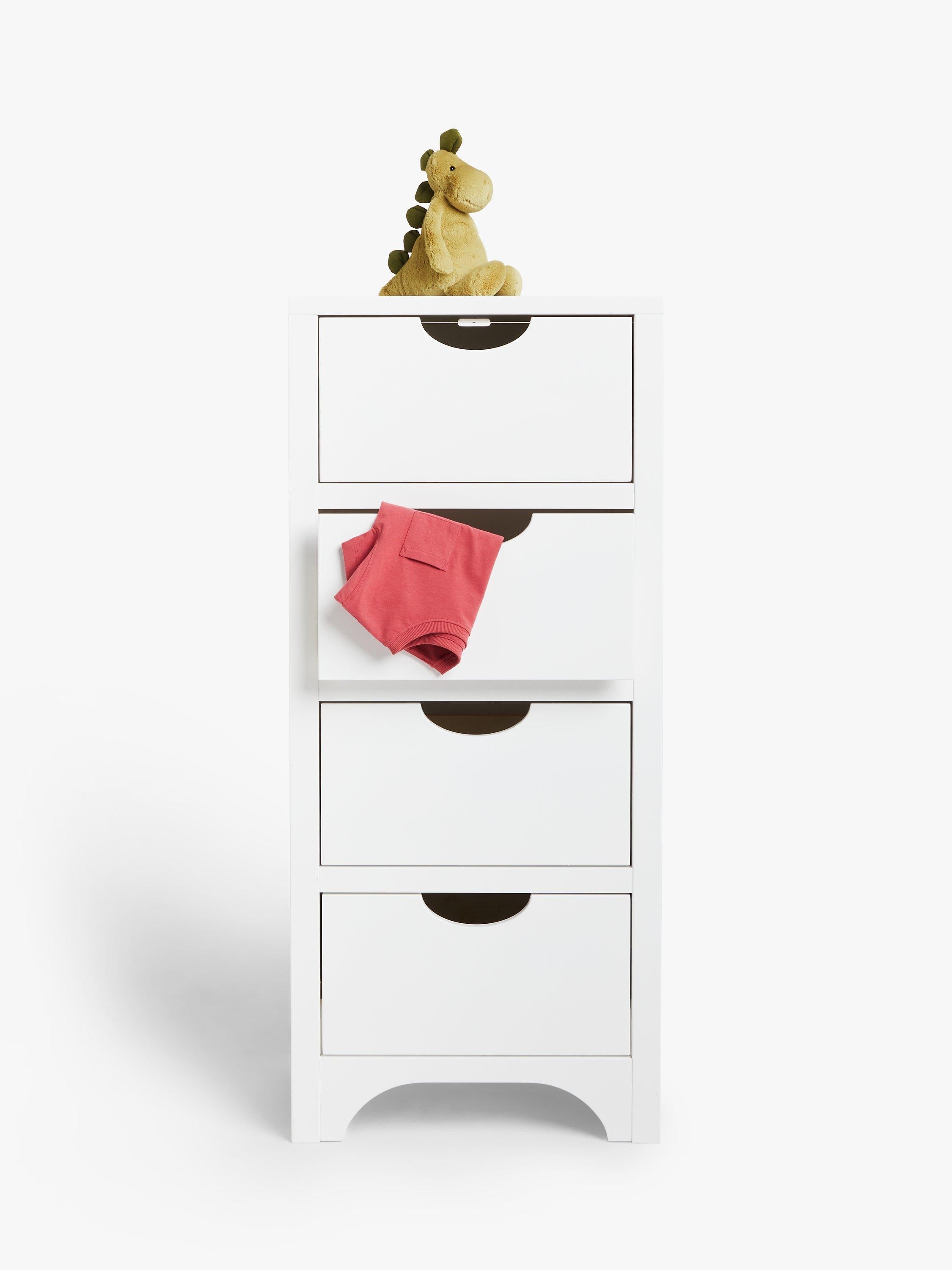 John Lewis Arc white kids tall chest of drawers British brand