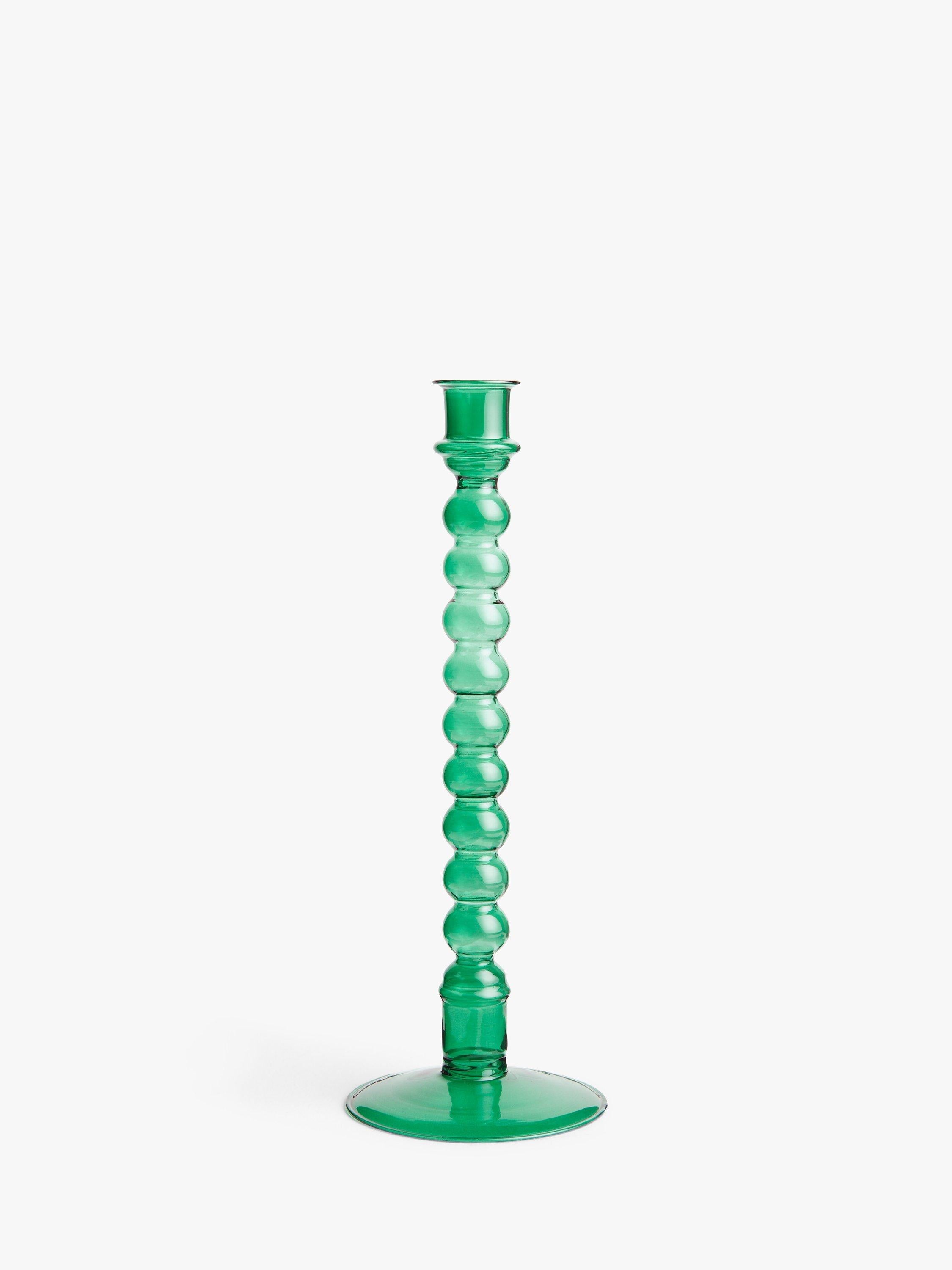 John Lewis Grassmere green glass candle holder, UK version