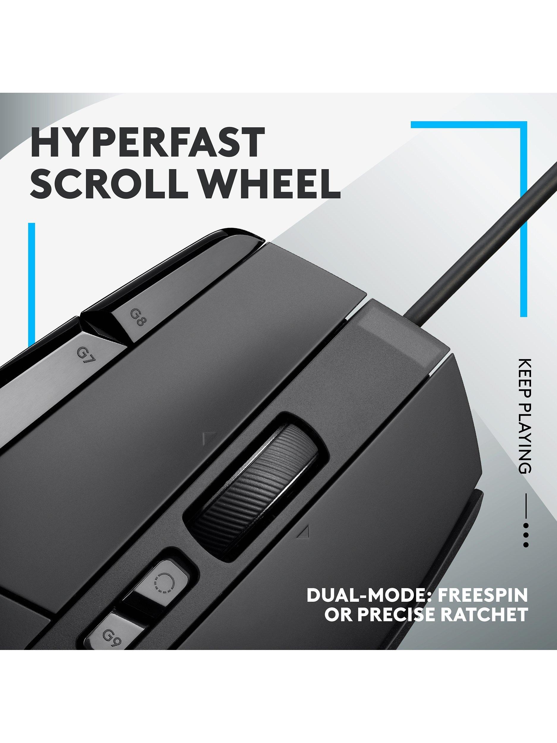Logitech G502 X wired ergonomic gaming mouse - British product