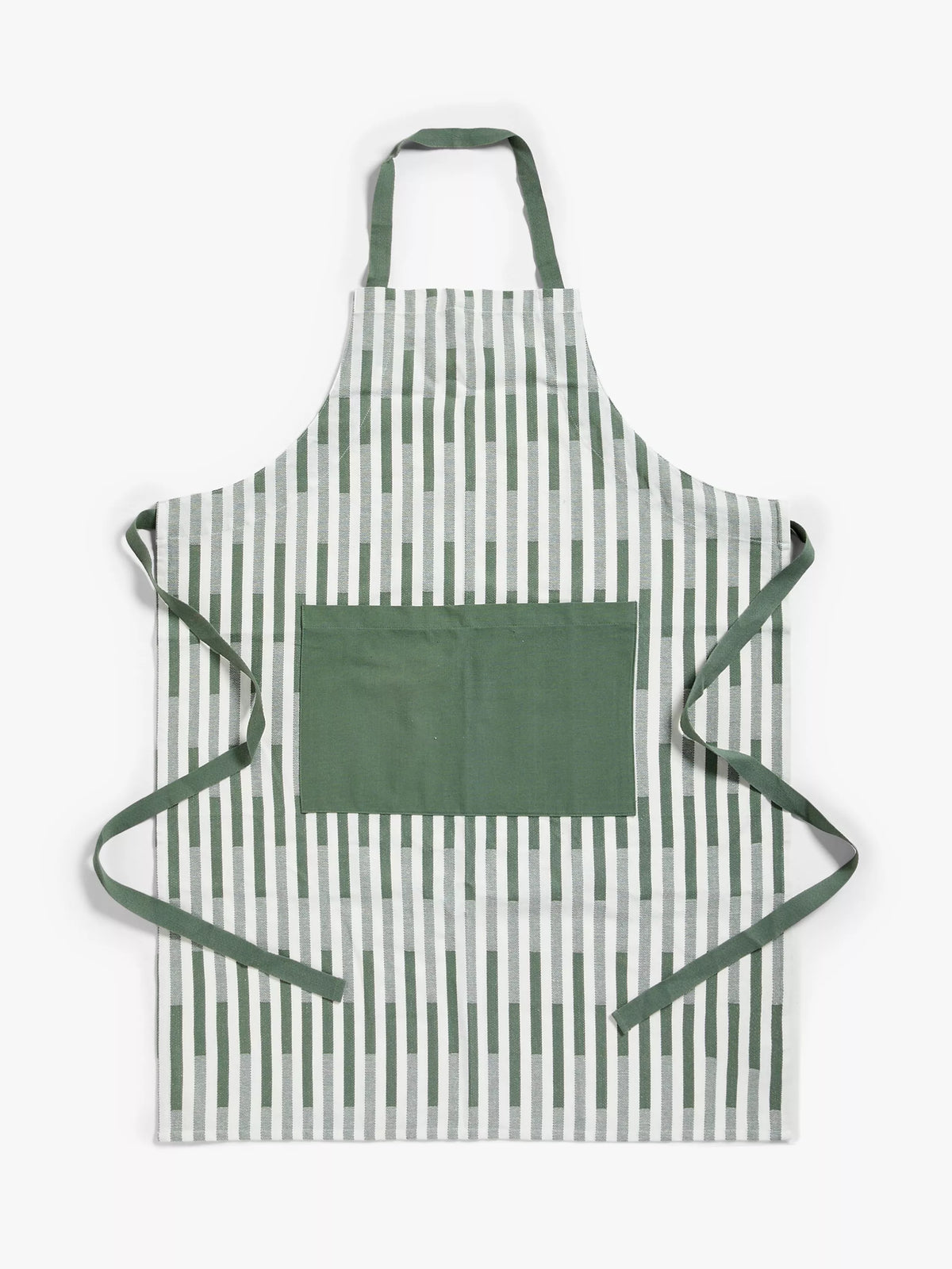 John Lewis staggered stripe cotton apron (British brand)