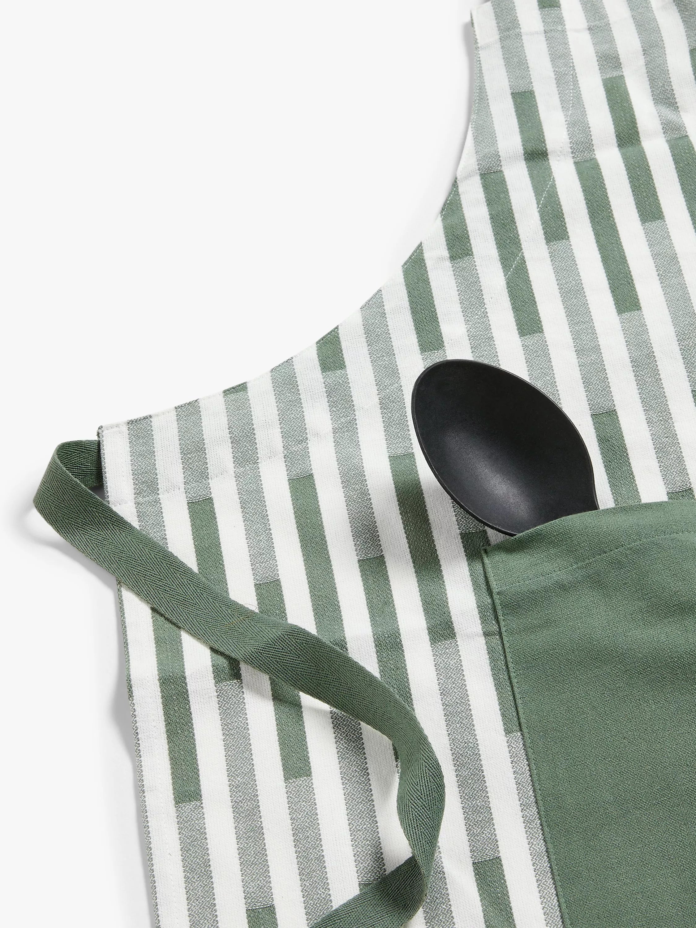 John Lewis staggered stripe cotton apron (British brand)