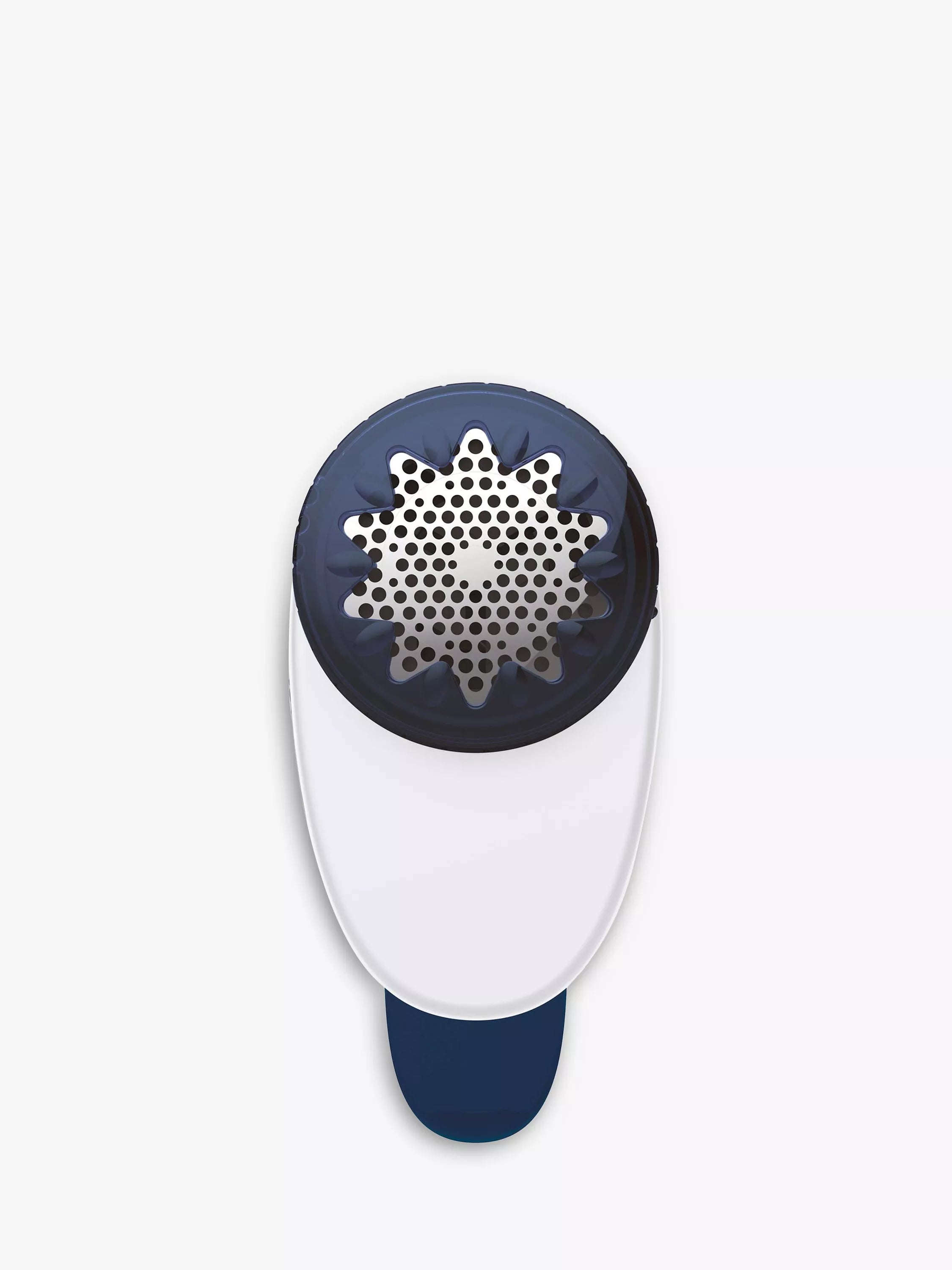 Tefal fabric shaver with adjustable head in blue and white, UK version