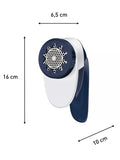 Tefal fabric shaver with adjustable head in blue and white, UK version