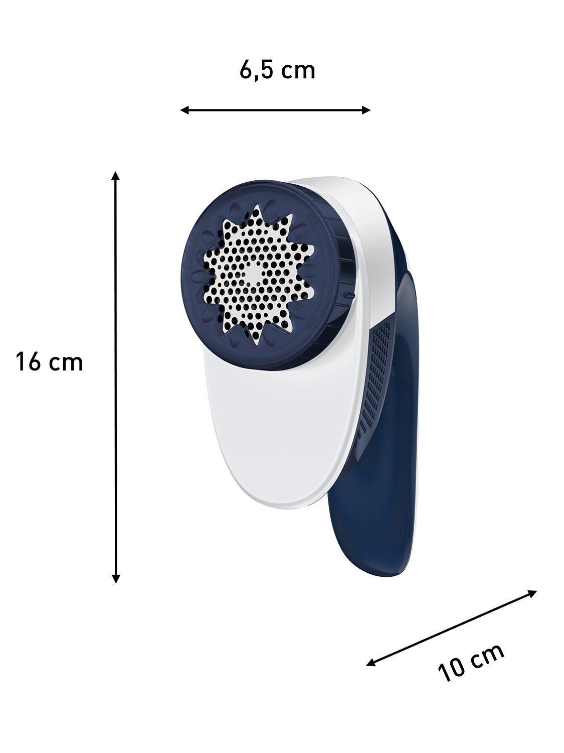 Tefal fabric shaver with adjustable head in blue and white, UK version
