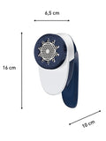 Tefal fabric shaver with adjustable head in blue and white, UK version