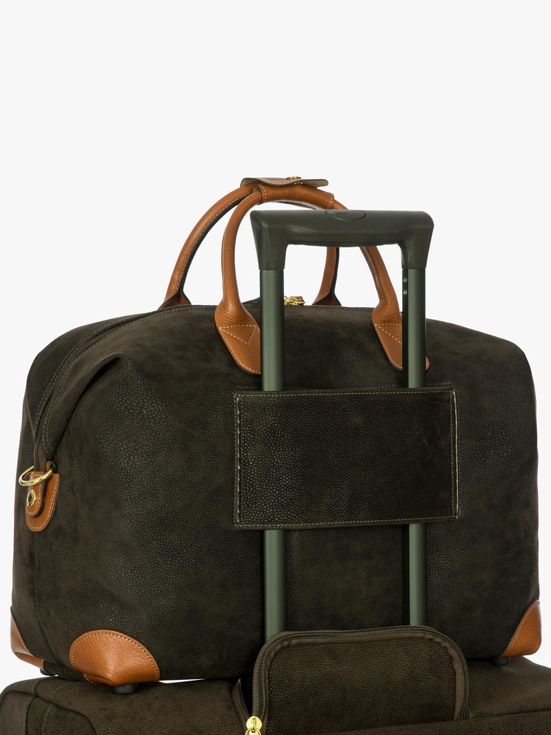Bric's Life faux suede holdall with leather trim, UK version