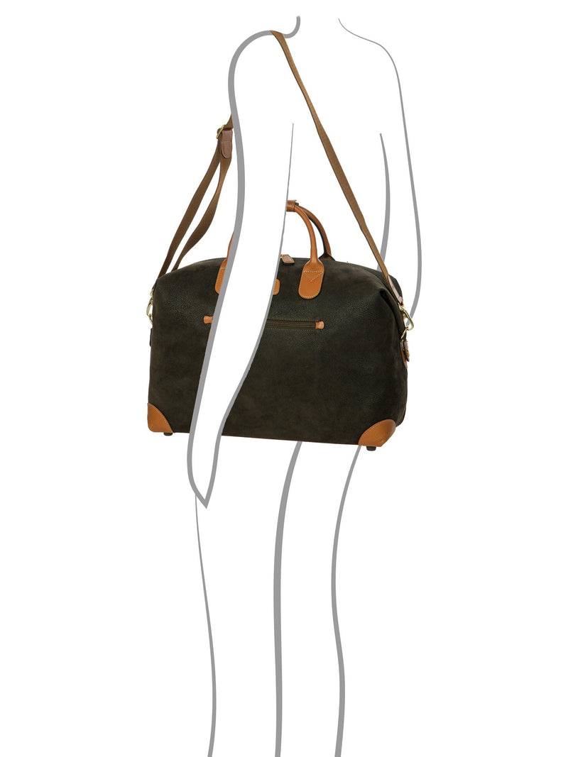 Bric's Life faux suede holdall with leather trim, UK version