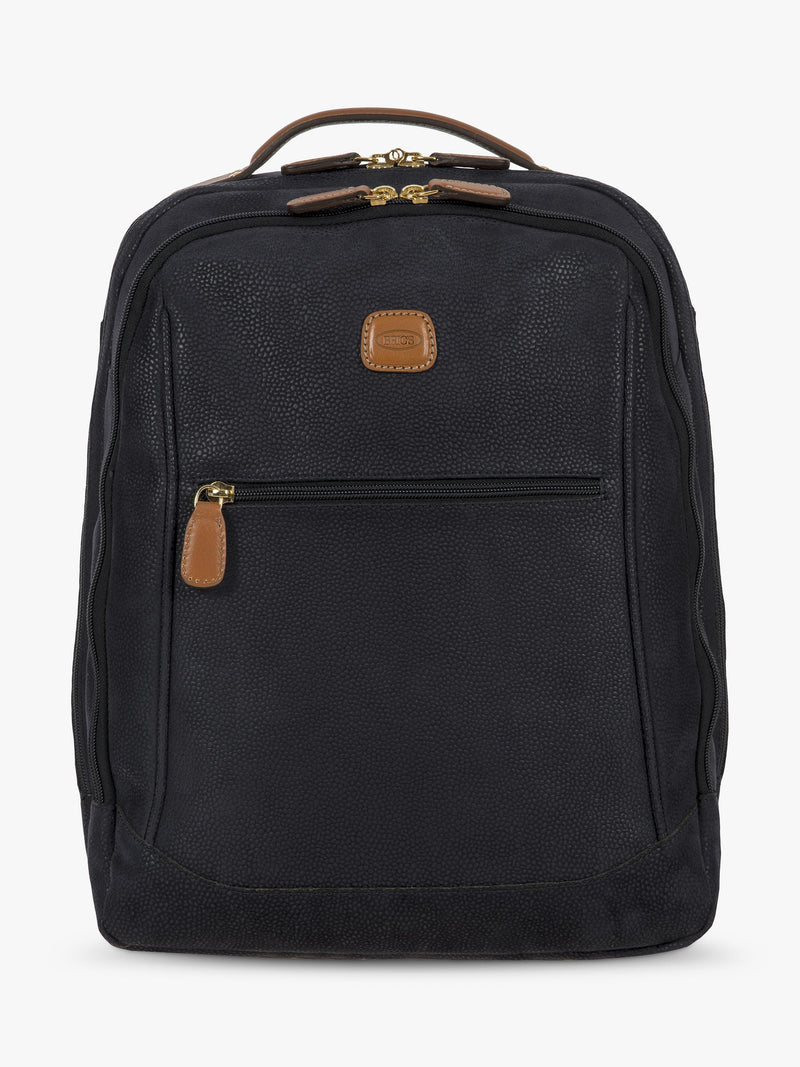Bric's Life backpack with suede-effect material and Tuscan leather 14L, UK version