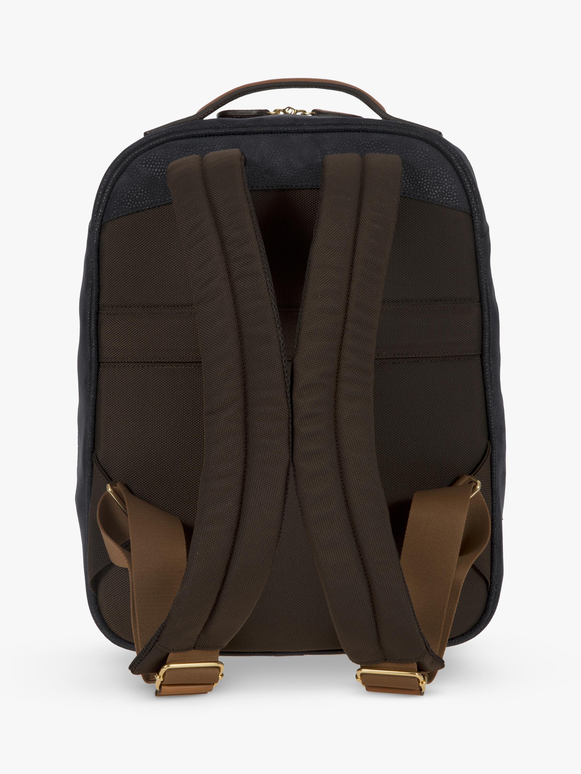 Bric's Life backpack with suede-effect material and Tuscan leather 14L, UK version