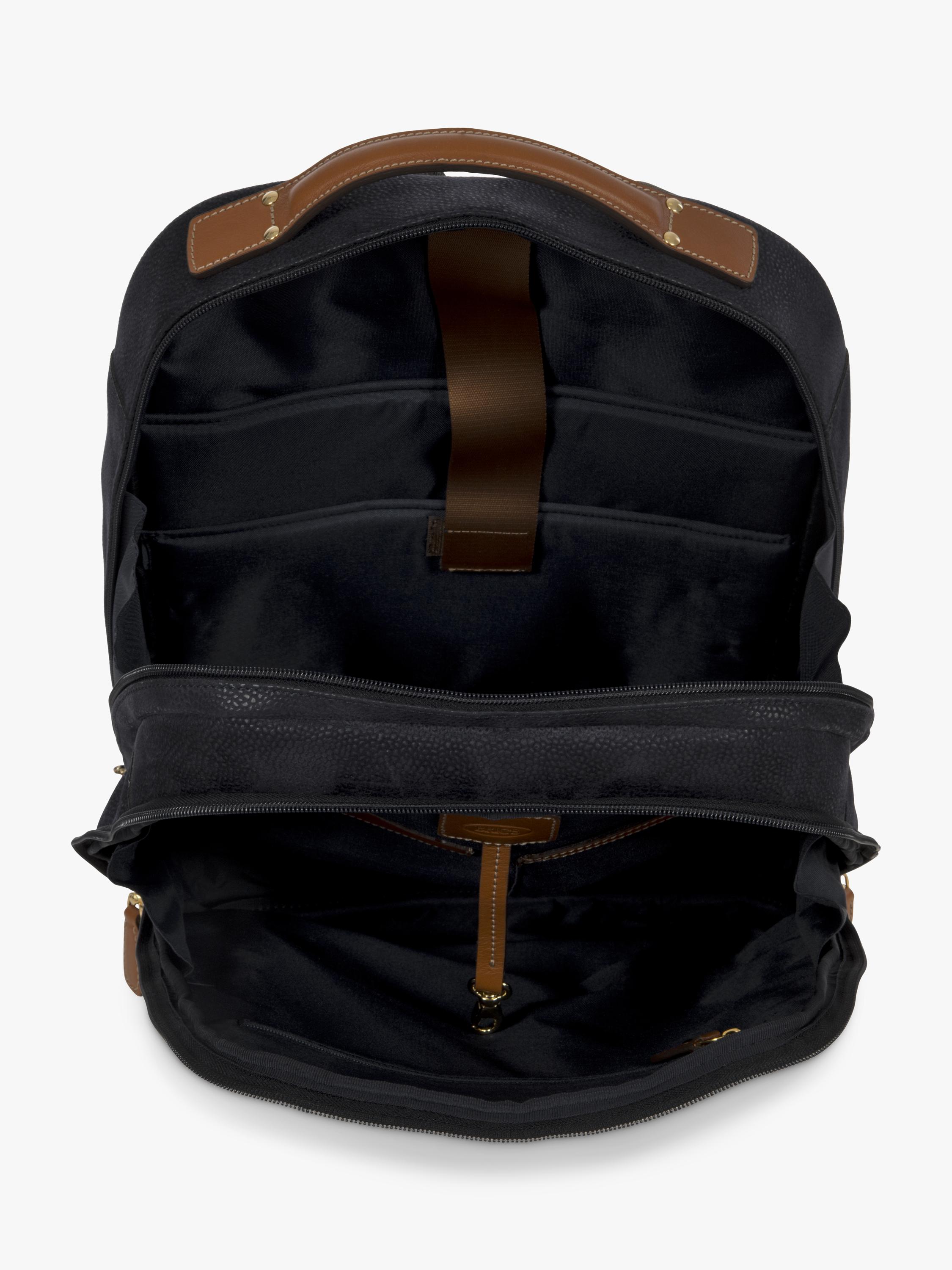 Bric's Life backpack with suede-effect material and Tuscan leather 14L, UK version