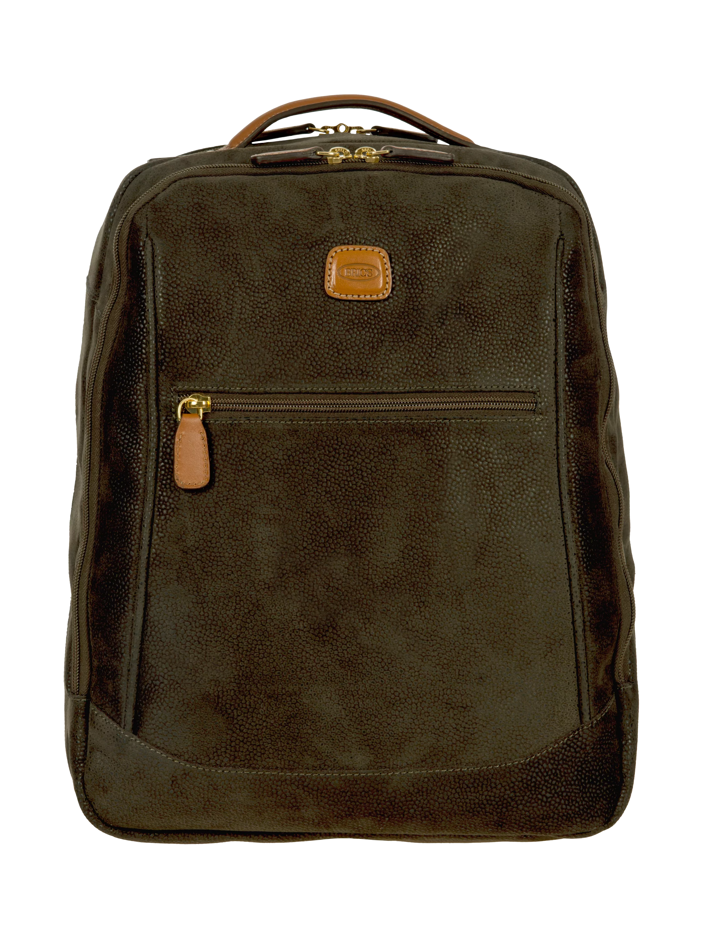 Bric's Life backpack with suede-effect material and Tuscan leather 14L, UK version