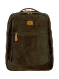 Bric's Life backpack with suede-effect material and Tuscan leather 14L, UK version
