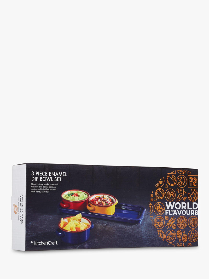 Kitchen Craft multi-coloured dip bowls set, UK version