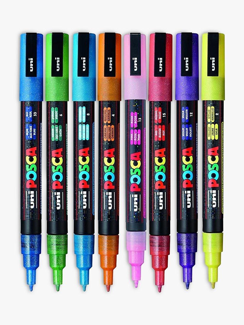 POSCA fine paint markers standard colours pack of 8, imported from the UK