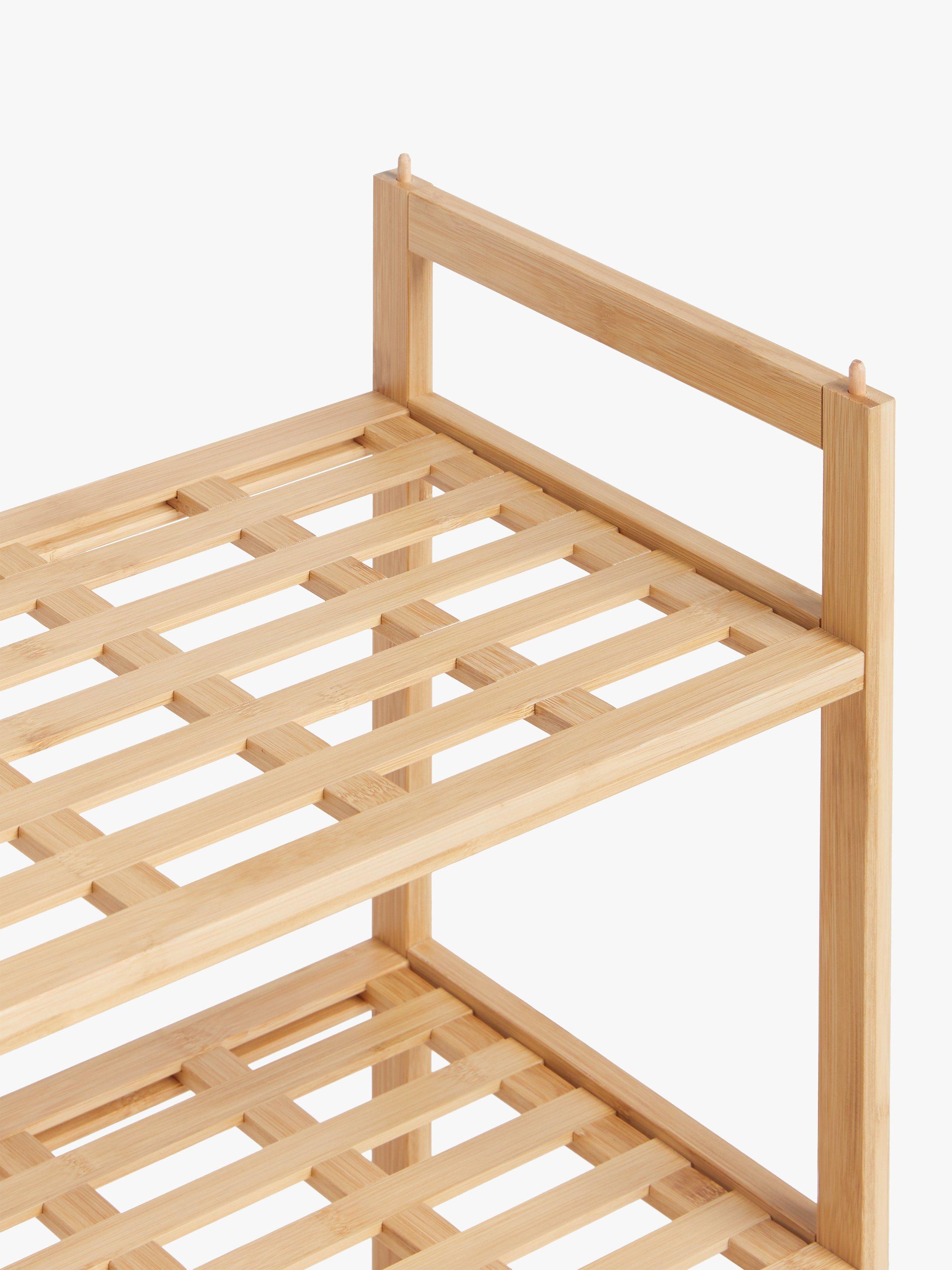 John Lewis bamboo shoe rack 2 tier, imported from the UK