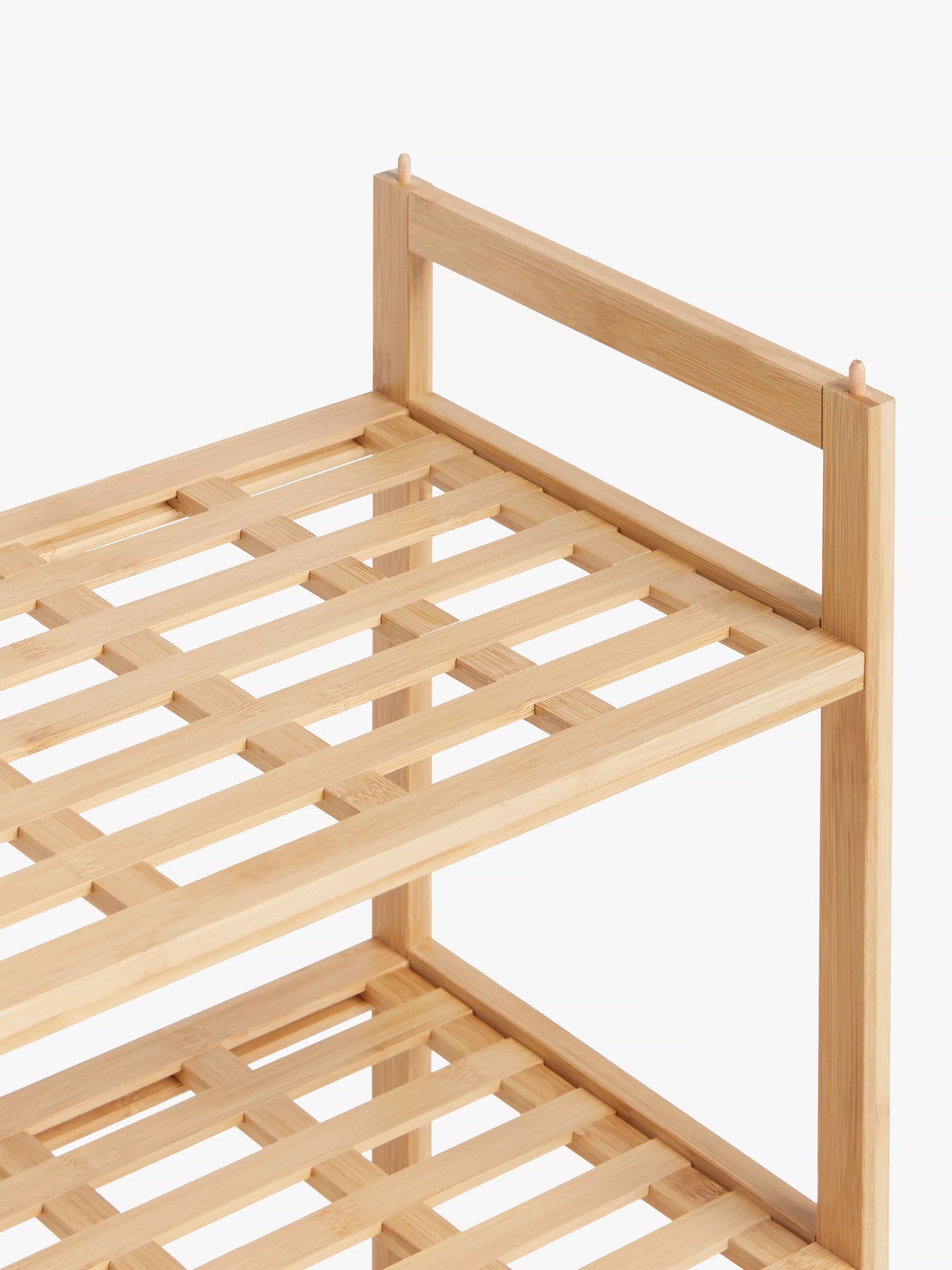 John Lewis bamboo shoe rack 2 tier, imported from the UK