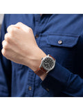 Hamilton Khaki Field automatic watch black dial brown leather strap 42mm, imported from the UK