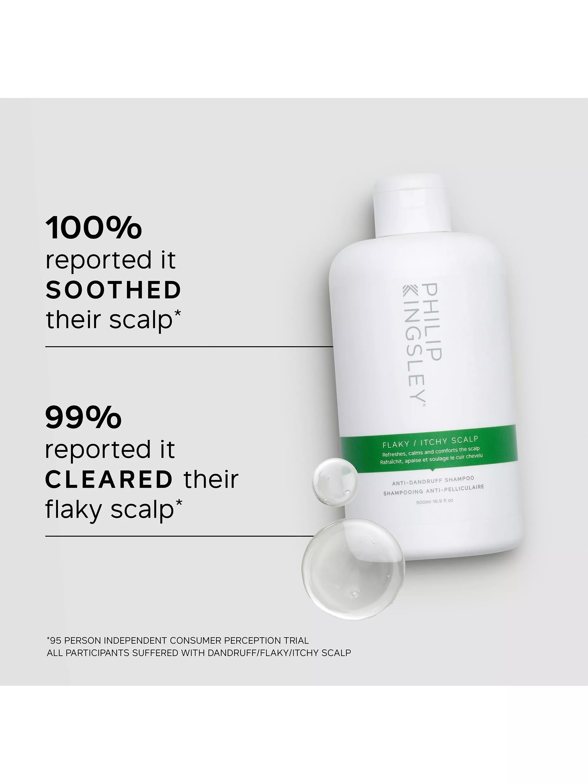 Philip Kingsley anti-dandruff shampoo for flaky scalp 500ml, imported from the UK