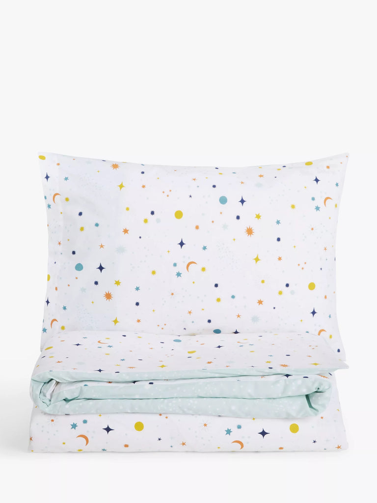 little home at John Lewis Space Star Pure Cotton Duvet Cover and Pillowcase Set