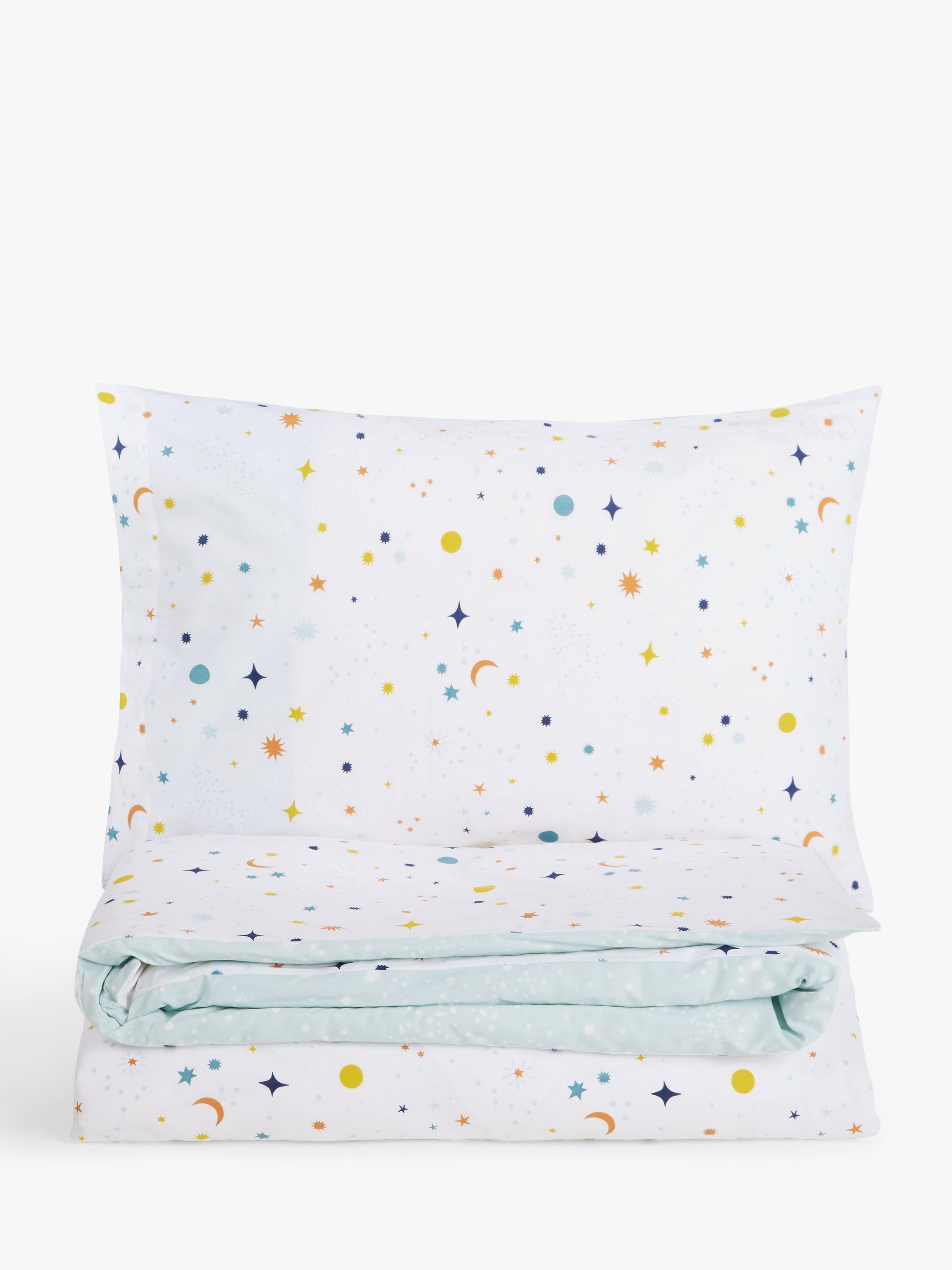 little home Space Star pure cotton duvet cover and pillowcase set, UK version