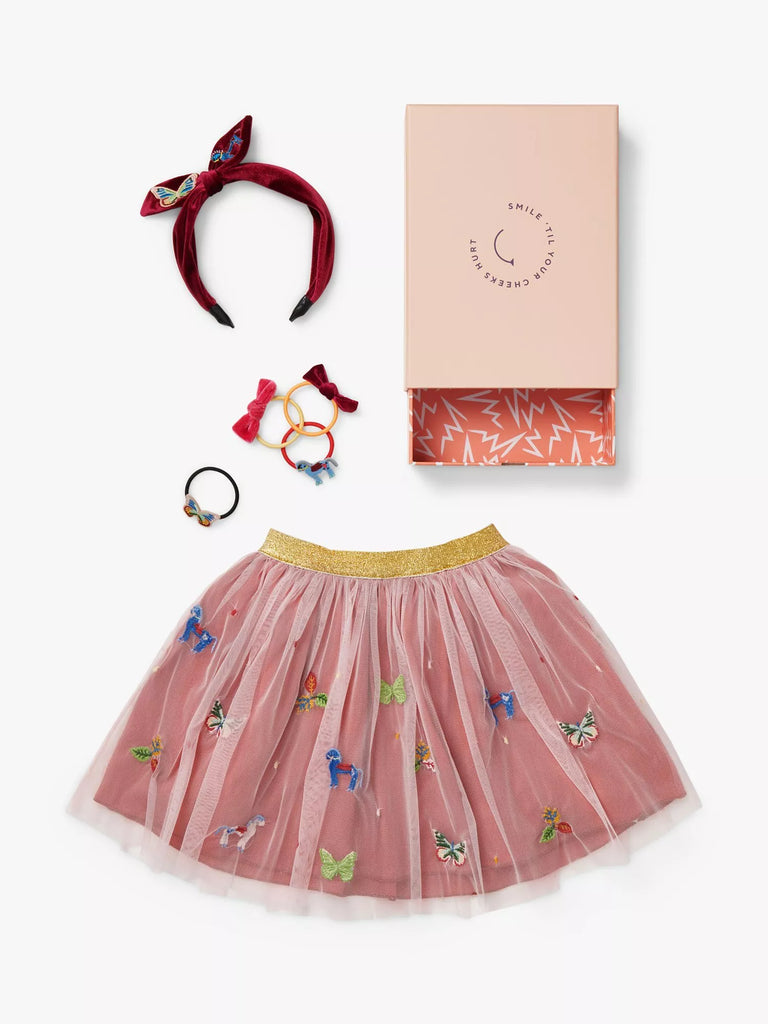 Stych Kids' Butterfly & Unicorn Tulle Skirt & Accessories Gift Box Set, Multi