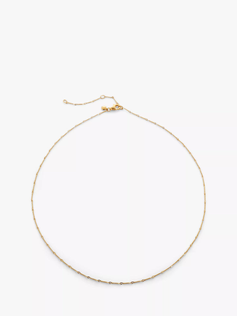 Monica Vinader gold vermeil twist chain choker 38cm, UK version