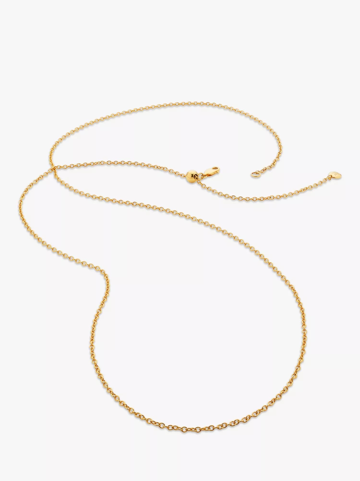 Monica Vinader rolo chain pendant necklace gold, UK version