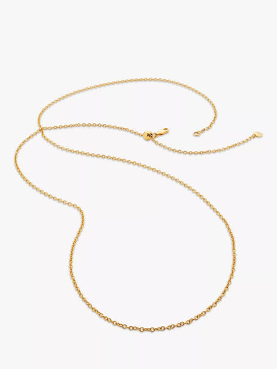 John Lewis Monica Vinader Rolo Chain Pendant Necklace Gold 81cm- Buy online at McGrocer