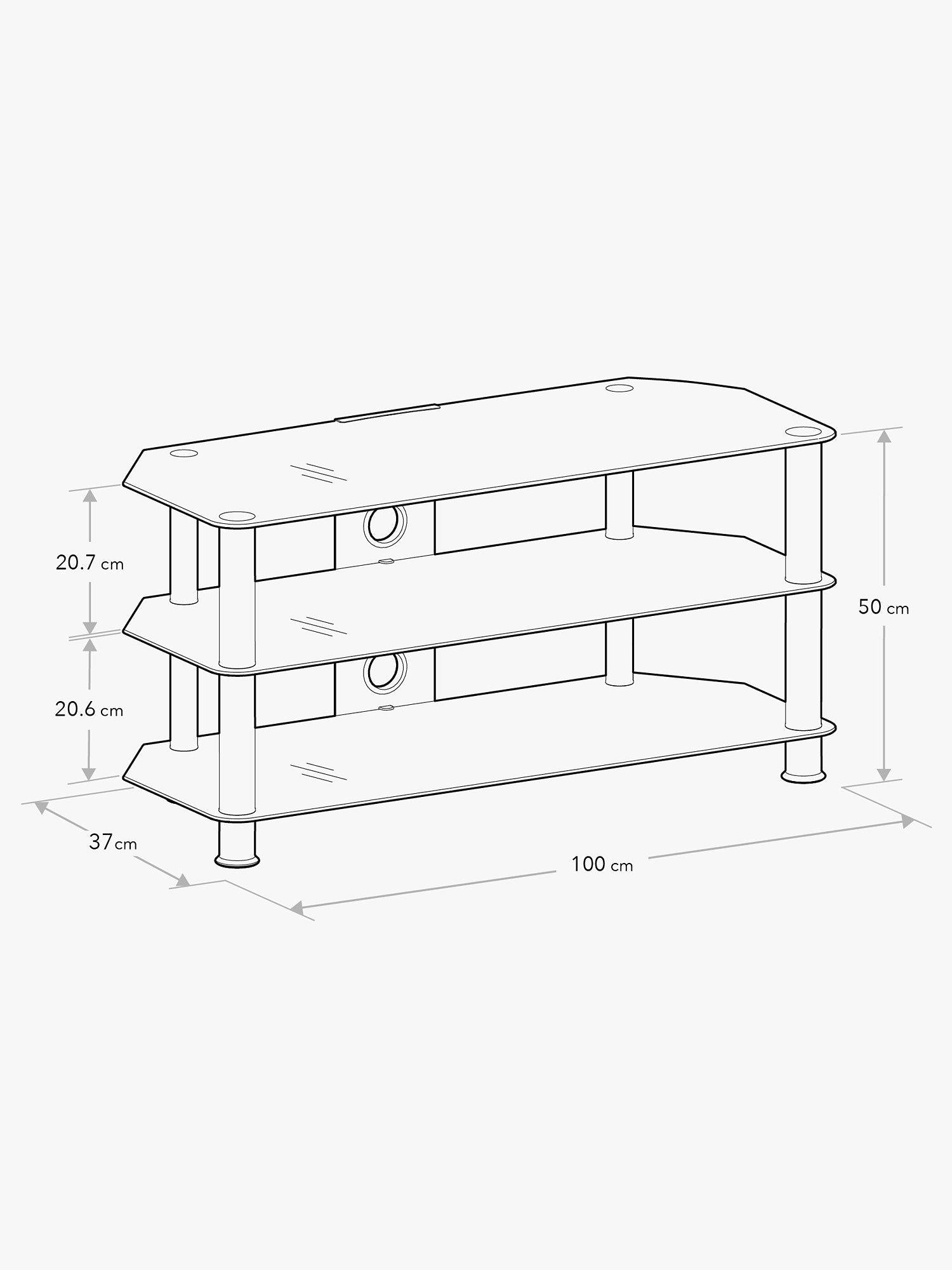 AVF corner TV stand with glass shelves for TVs up to 50 inch (British brand)