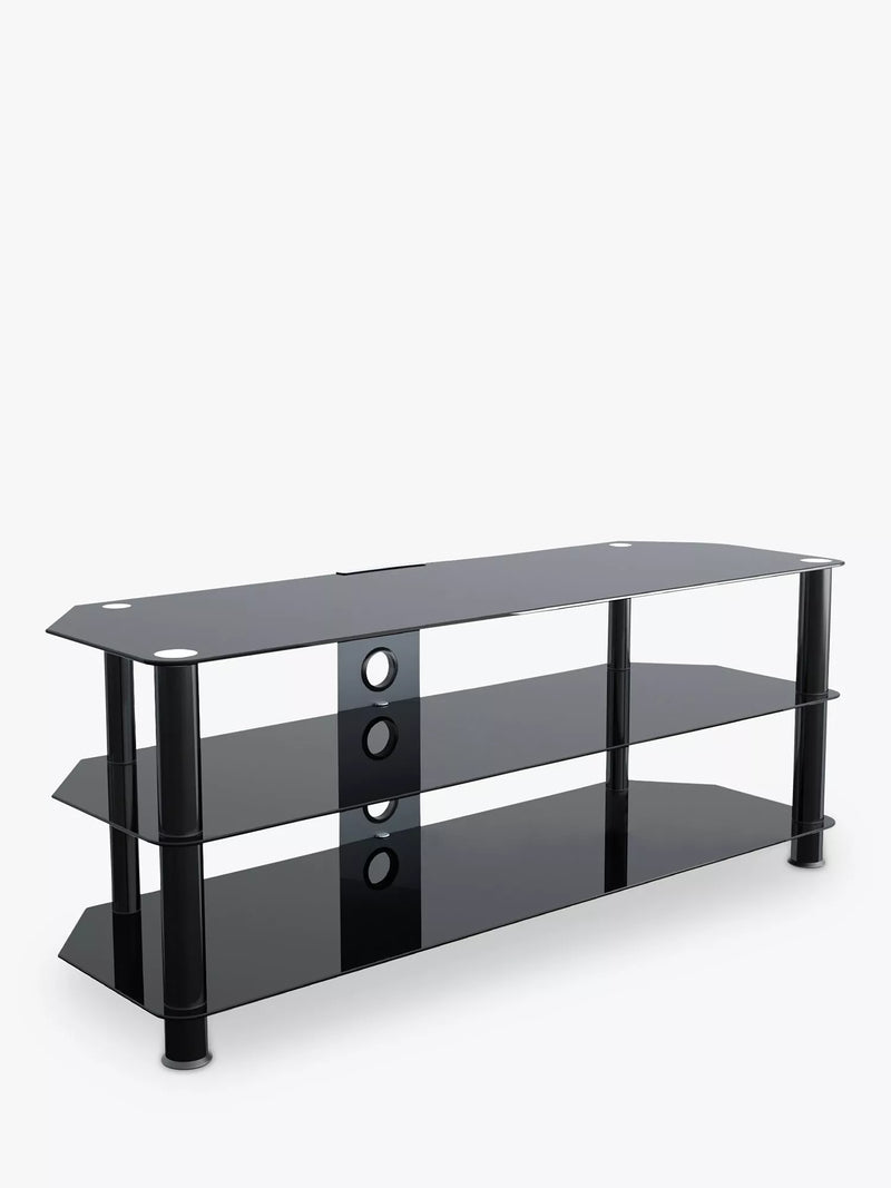 AVF corner TV stand with tempered glass shelves - British product