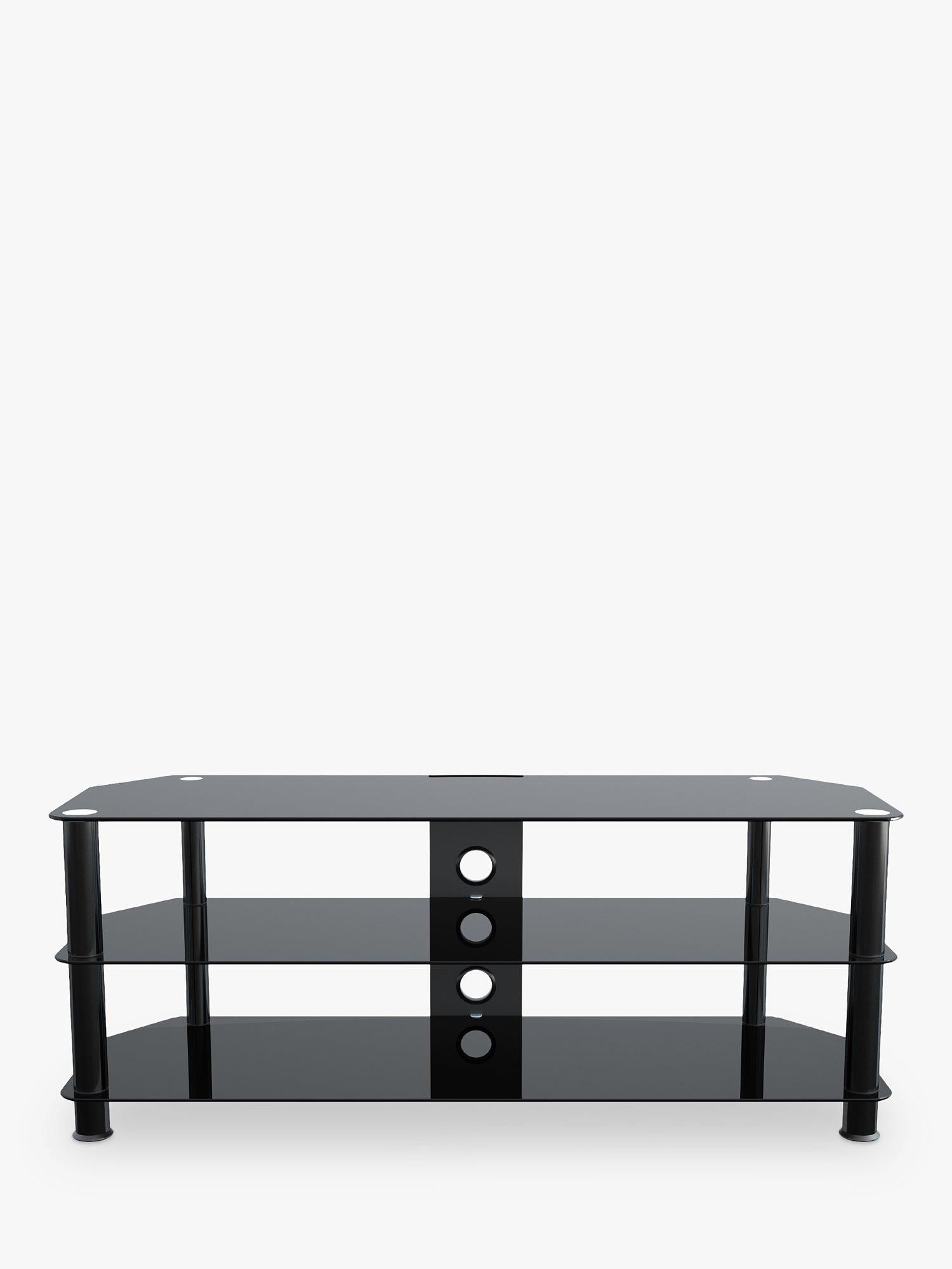 AVF corner TV stand with tempered glass shelves - British product