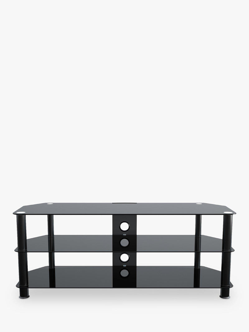 AVF corner TV stand with tempered glass shelves - British product