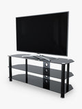 AVF corner TV stand with tempered glass shelves - British product