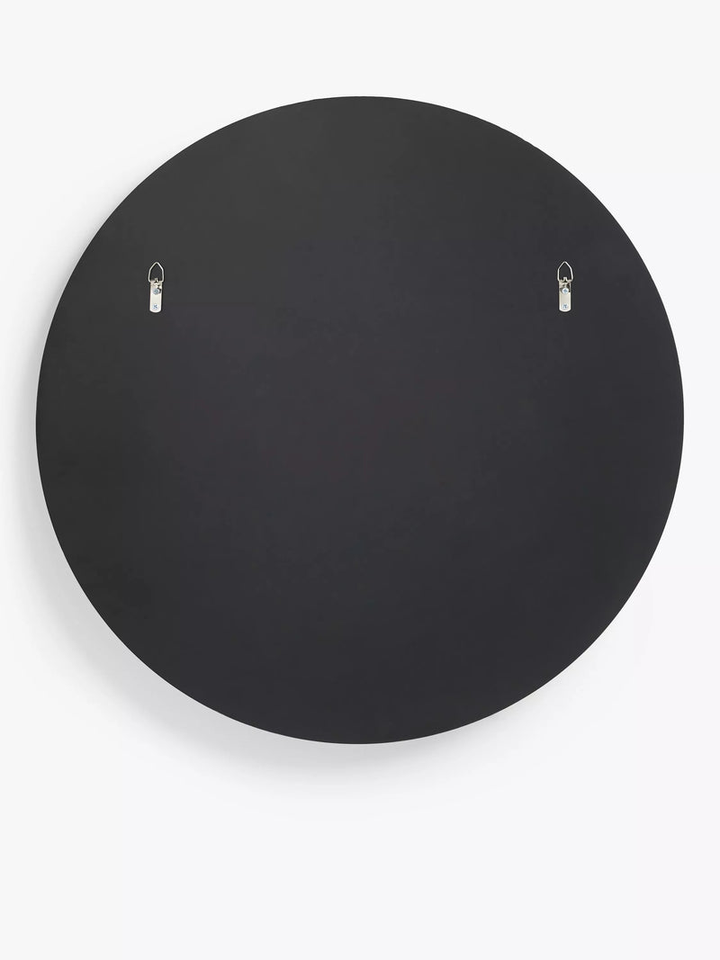 John Lewis thin frame round mirror 60cm black - British product