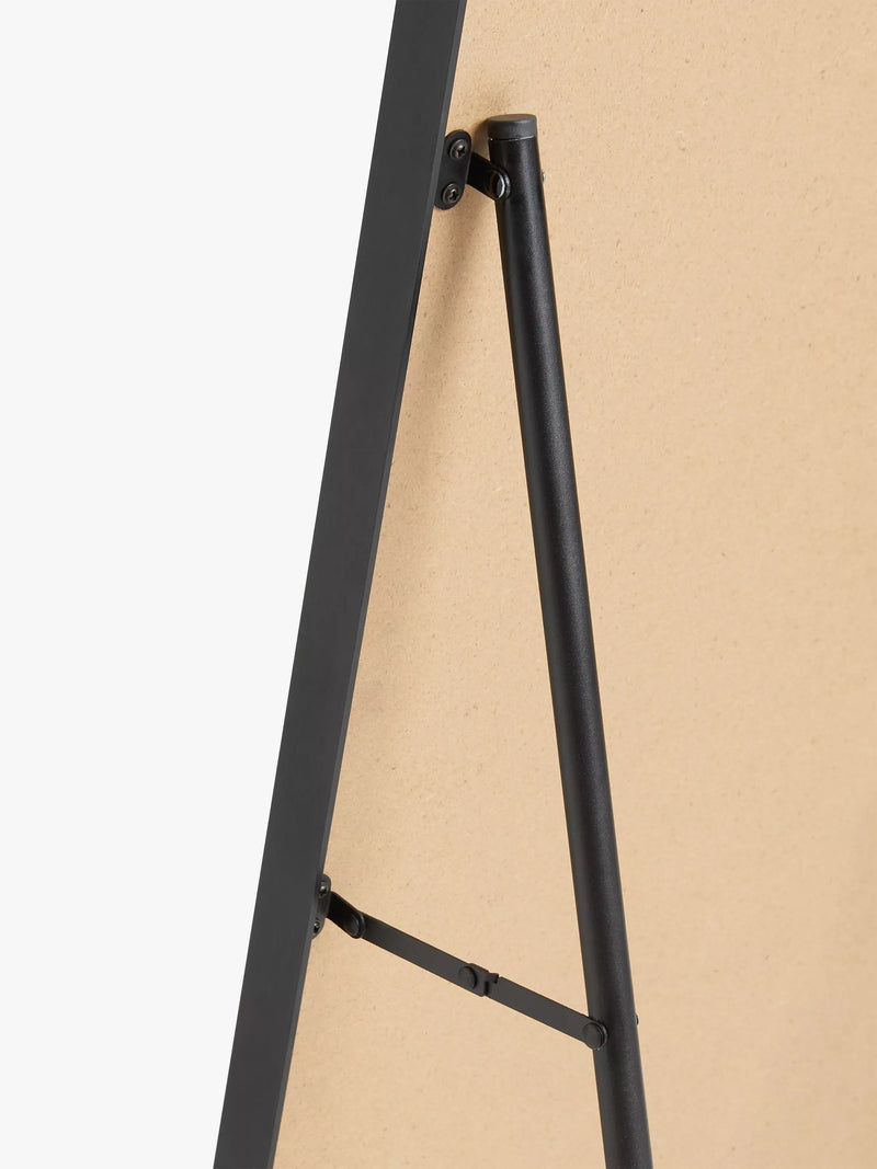 John Lewis black cheval mirror 135x40cm, imported from the UK