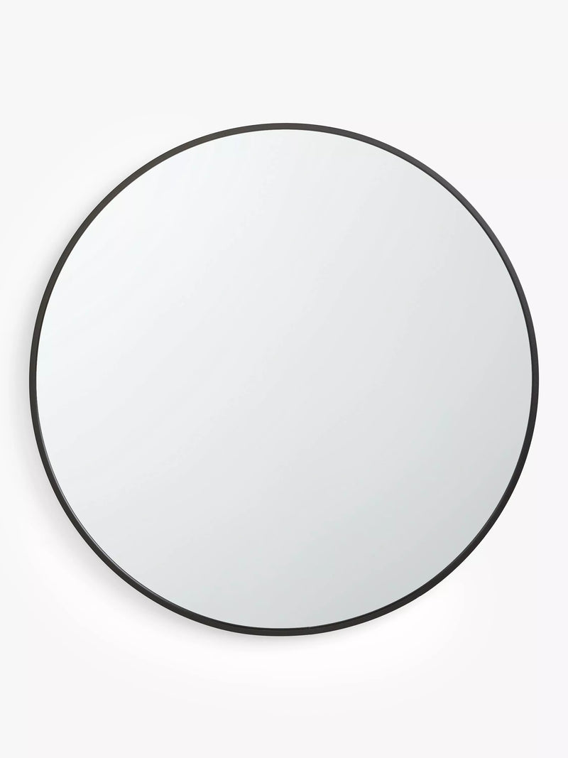 John Lewis round wall mirror 65cm slim metal frame (British brand)