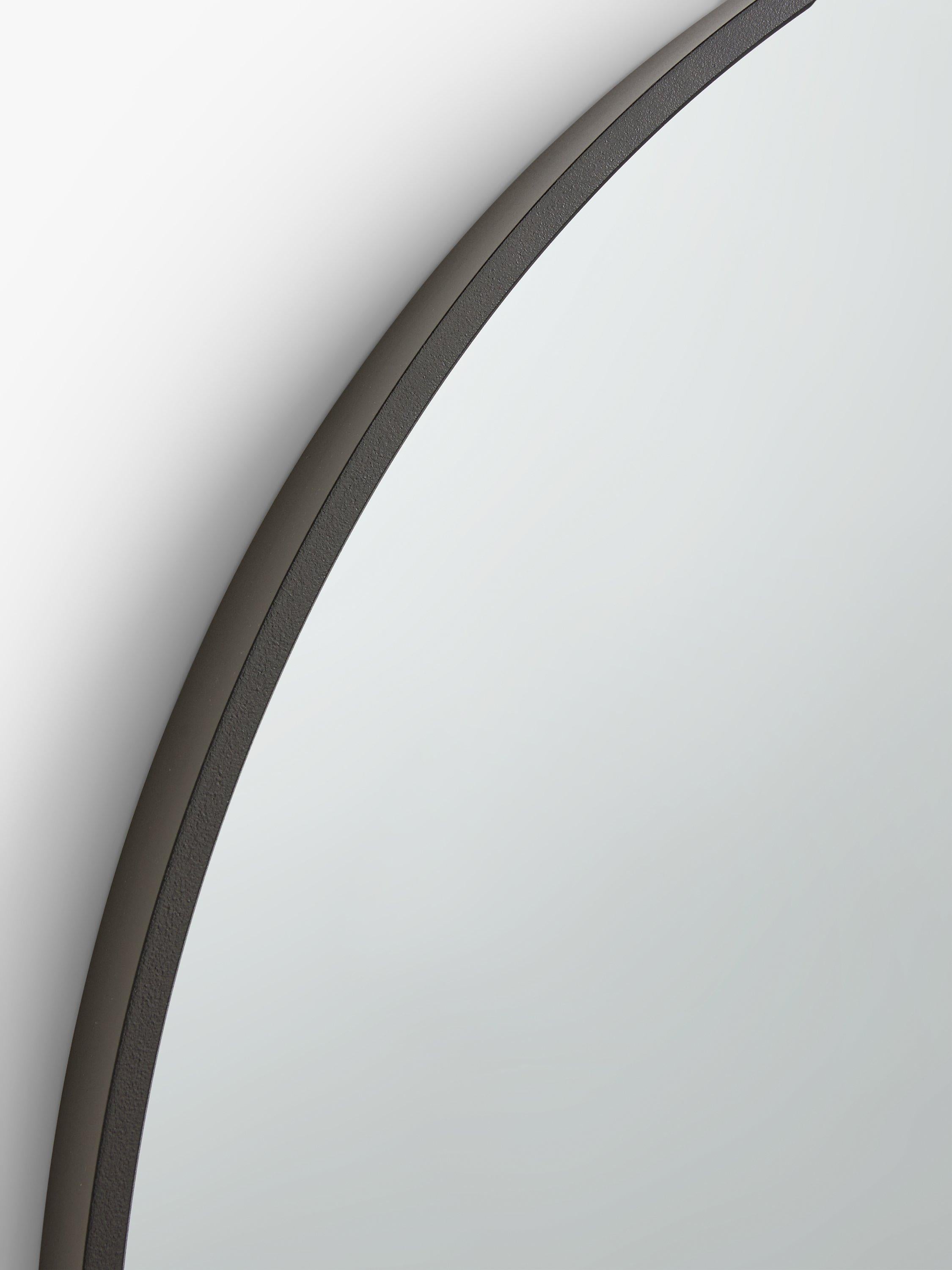 John Lewis round wall mirror 65cm slim metal frame (British brand)