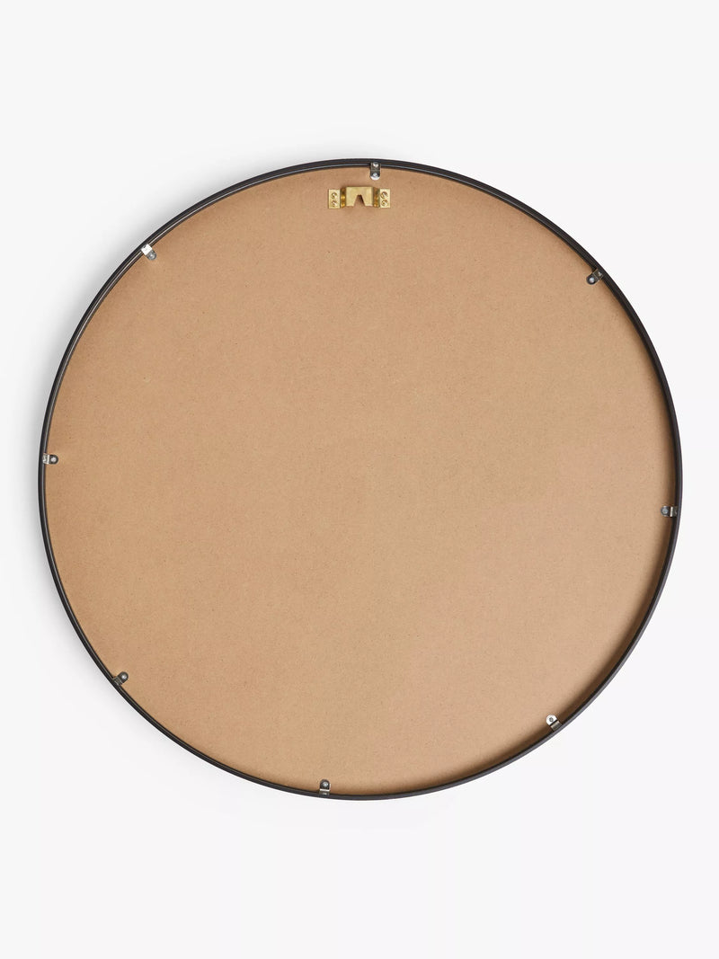 John Lewis round wall mirror 65cm slim metal frame (British brand)