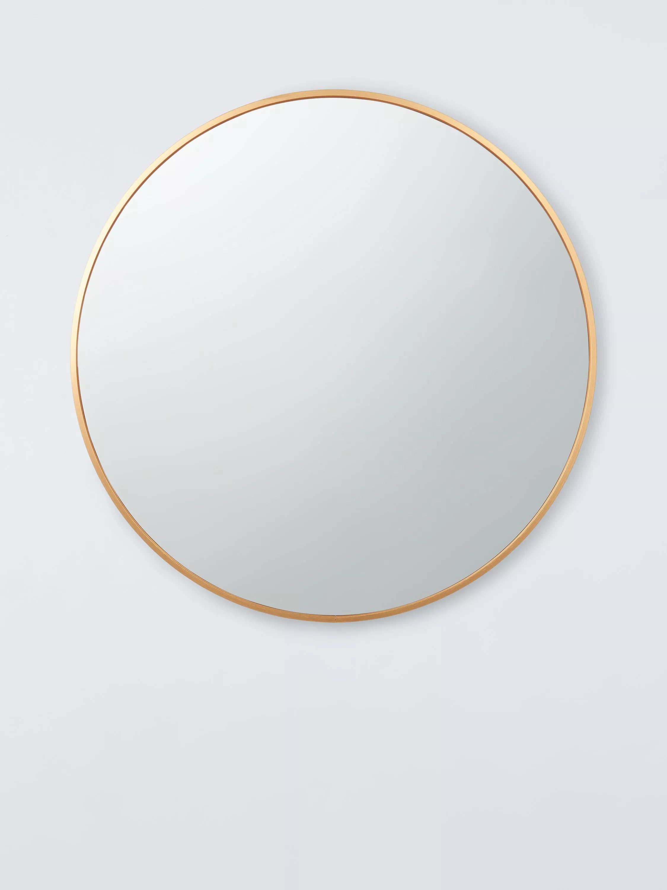 John Lewis Thin Metal Frame Round Wall Mirror, 65cm