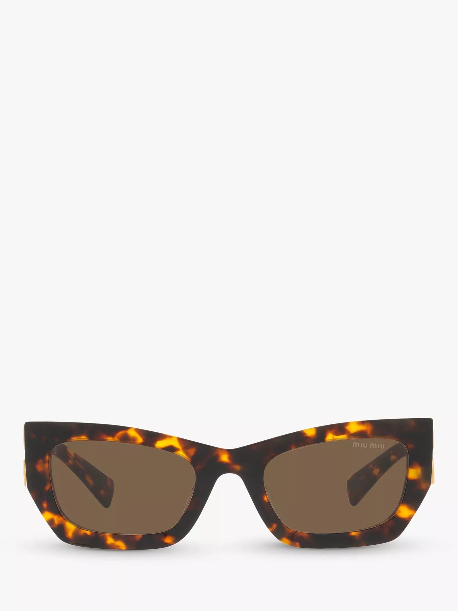 Miu Miu women's rectangular sunglasses Havana (British brand)