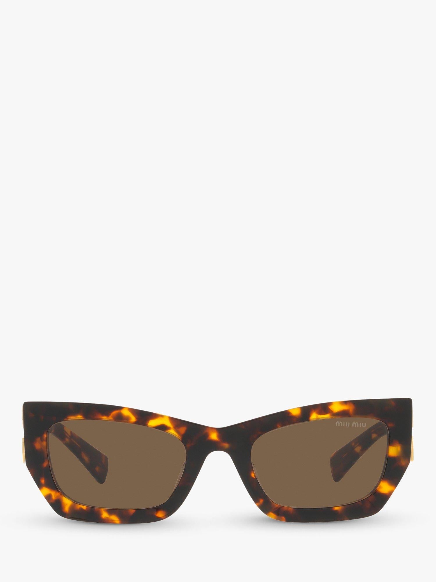 Miu Miu women's rectangular sunglasses Havana (British brand)