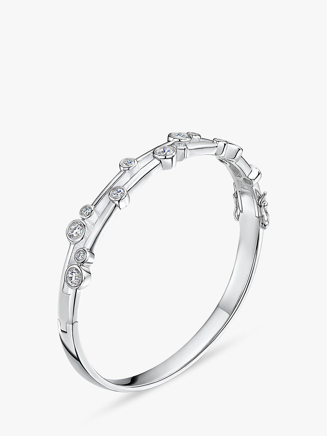 Jools by Jenny Brown cubic zirconia double row bangle (British brand)