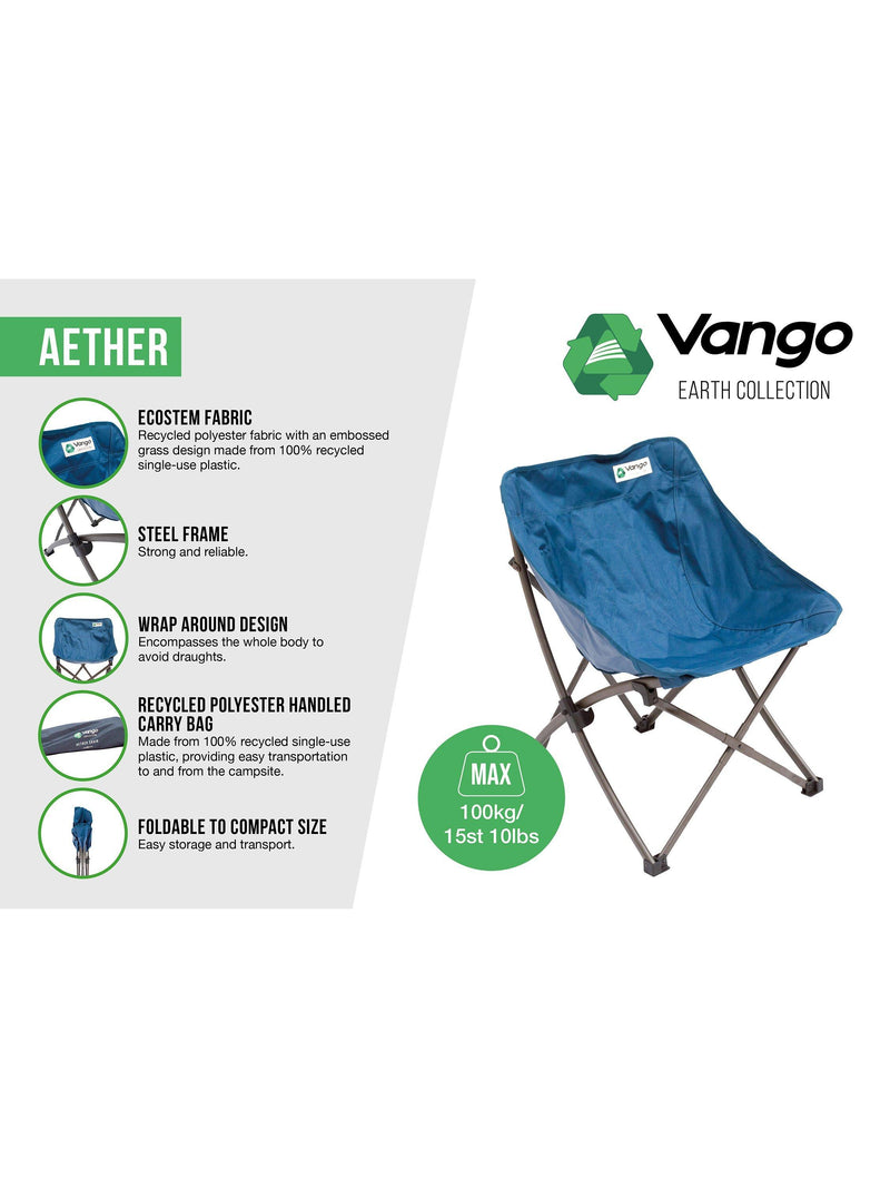 Vango Aether recycled folding camping chair (British brand)